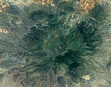 Le mont Karadağ, photo prise par le satellite Landsat.