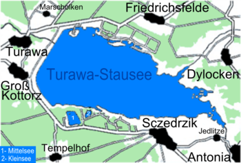 Mappa del lago Turawkie