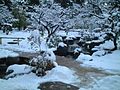 Kenroku-en covered by snow.