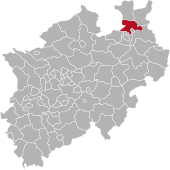 Lage 1968 kurz vor der Zusammenlegung des Stadt- und Landkreises