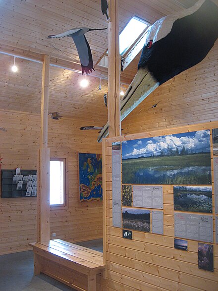 Unmanned information hut of Kurjenrahka National Park