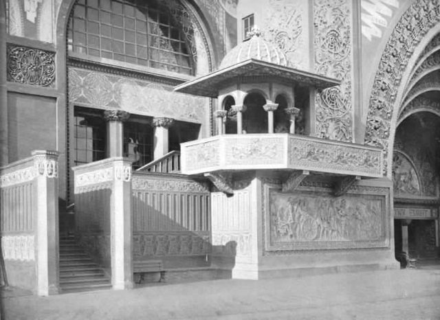 Ornamentation on the World's Fair Transportation Building, Chicago, 1893–94