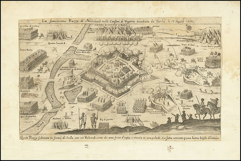 File:La famosissima Piazza di Neuhausel nelli Confini di Ungaria assediata da Turchi li 13 Agosto 1663.jpg