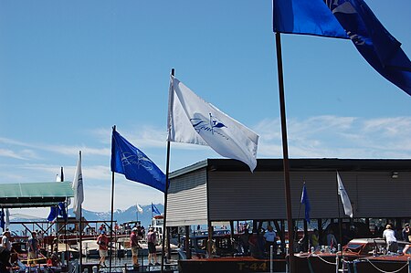 The logo of the Concours as seen on flags at the 2011 show. Lake Tahoe Concours Flags.jpg