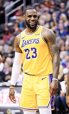 James con os Lakers en 2018.