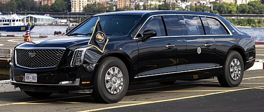 The presidential limousine, dubbed "The Lion"