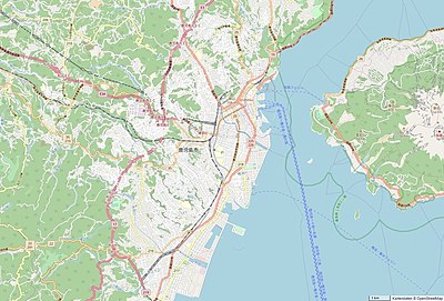Location map Japan Kagoshima city