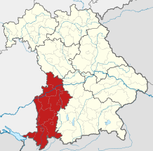 Lokátorová mapa RB Schwaben v Bavaria.svg