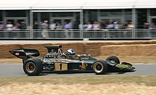 The Lotus 72E of Emerson Fittipaldi wearing the iconic John Player Special livery. Lotus 72E at Goodwood 2010 (2).jpg