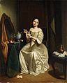 Louis-Joseph Digout Jeune femme assise devant son miroir.jpg