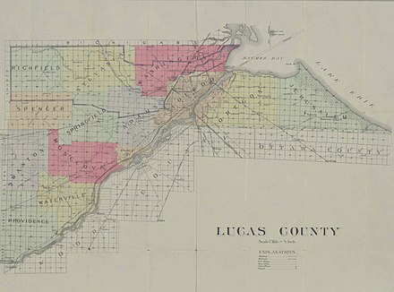 Historical map of Lucas County, 1899