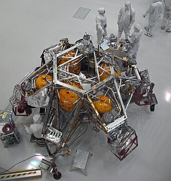 The MSL Descent Stage under construction on Earth