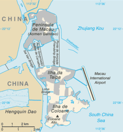 Kaart van Macau