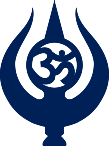 The Symbol or Emblem of Maheshwari Community is known as Mod. The Mod is most important symbol of Maheshwari Culture.Mod is Maheshwari Insignia and usually printed or painted on Maheshwari flag 'Divy Dhwaja' in dark blue or black Maheshwari Symbol (blue).png