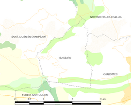 Mapa obce Buissard