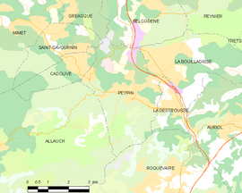 Mapa obce Peypin