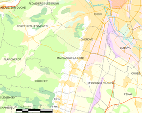 Poziția localității Marsannay-la-Côte
