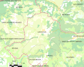 Poziția localității Lanuéjols