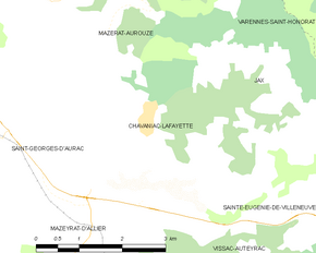 Poziția localității Chavaniac-Lafayette