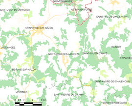 Mapa obce Saint-Georges-Lagricol