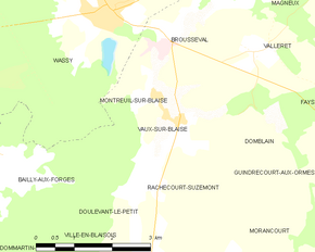 Poziția localității Vaux-sur-Blaise