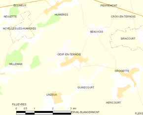 Poziția localității Œuf-en-Ternois