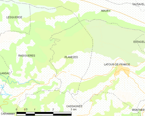 Poziția localității Planèzes