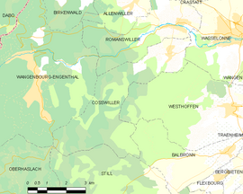 Mapa obce Cosswiller