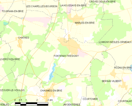 Mapa obce Fontenay-Trésigny