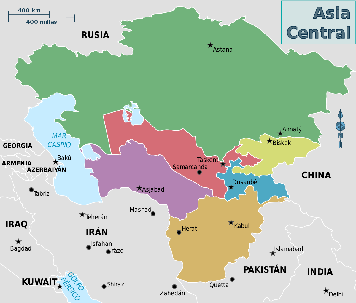 Карта республик средней азии - 84 фото