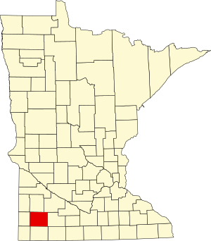 Karte von Minnesota mit Hervorhebung von Murray County