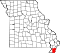 Map of Missouri highlighting Pemiscot County.svg