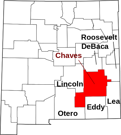 Map of New Mexico highlighting Chaves County.svg