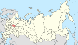 कोस्त्रोमा ओब्लास्तचे रशिया देशाच्या नकाशातील स्थान