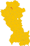 Map of comune of Ginestra (province of Potenza, region Basilicata, Italy).svg