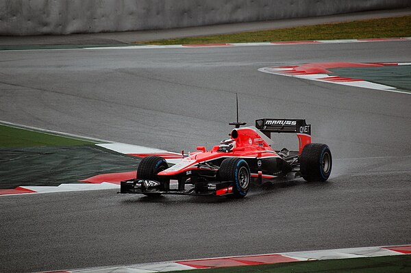 Max Chilton driving for Marussia during pre-season testing