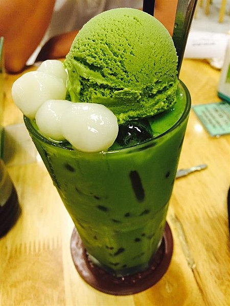 File:Matcha ice cream shiratama.jpg