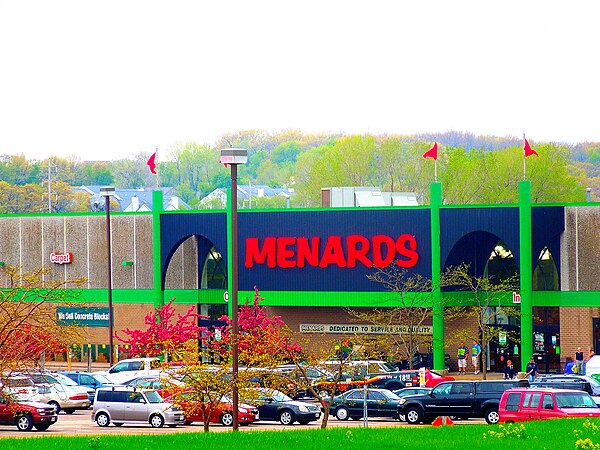 Menards of East Madison, Wisconsin, pictured in 2012 (closed and relocated to Sun Prairie in 2018)