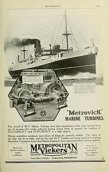 Affiche publicitaire pour les moteurs de marine de Brassey's Naval and Shipping Annual (1923).