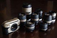 Minolta Vectis S-1 with complete lens lineup