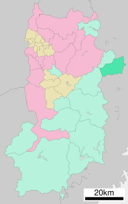 Mitsue okulunun Nara Prefecture'daki konumu