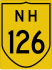 National Highway 126 marker