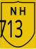 National Highway 713 marker