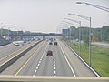 Express (Cars only) and Local (All vehicles) setup along Interstate 95 in Monroe Township, New Jersey.