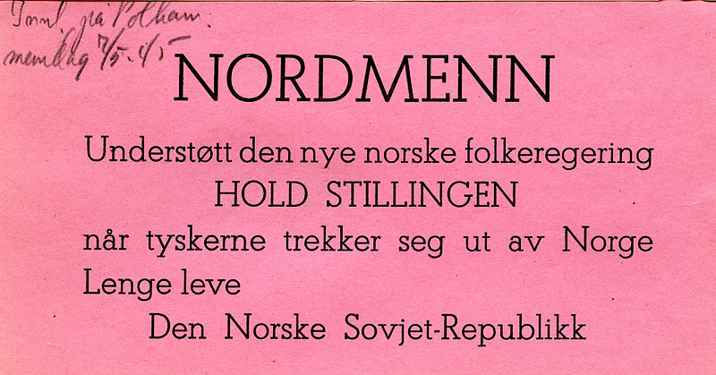 File:NORDMENN - Understøtt den nye norske folkeregering - HOLD STILLINGEN (1945) (17390927121).jpg