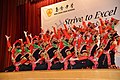 Nan Chiau High School Chinese dancers performing during the institution's 67th anniversary celebration.