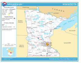 Kaart van State of Minnesota