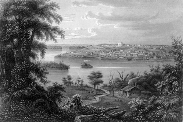 Engraving of Nauvoo, c. 1855