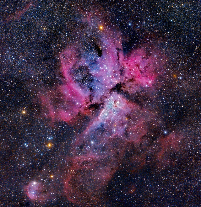 Изображение Туманности Киля, созданное в астрономической обсерватории Лос-Молинос в Монтевидео