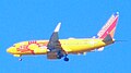 Southwest's New Mexico One flying by the Hayward Shoreline